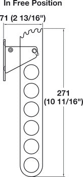 Adjustable Laundry Valet, 6-Holes, 11"