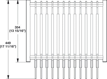 24 Hanger Pants Rack Pull-out, TAG Synergy Collection, 30"
