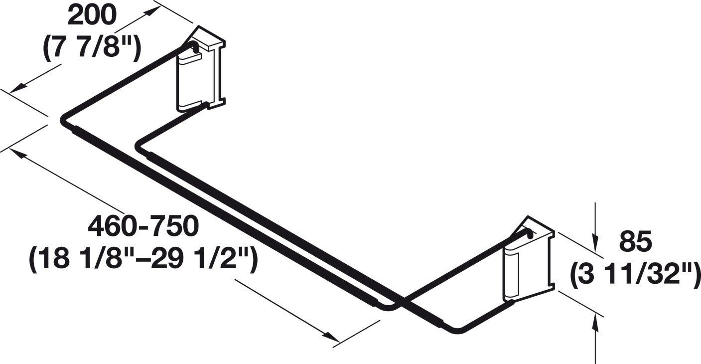Shoe Rack, for Mounting to Wall or Wall Rail