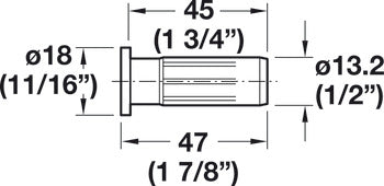 Decorative End Cap, Kitchen Rail System, Polish Chrome