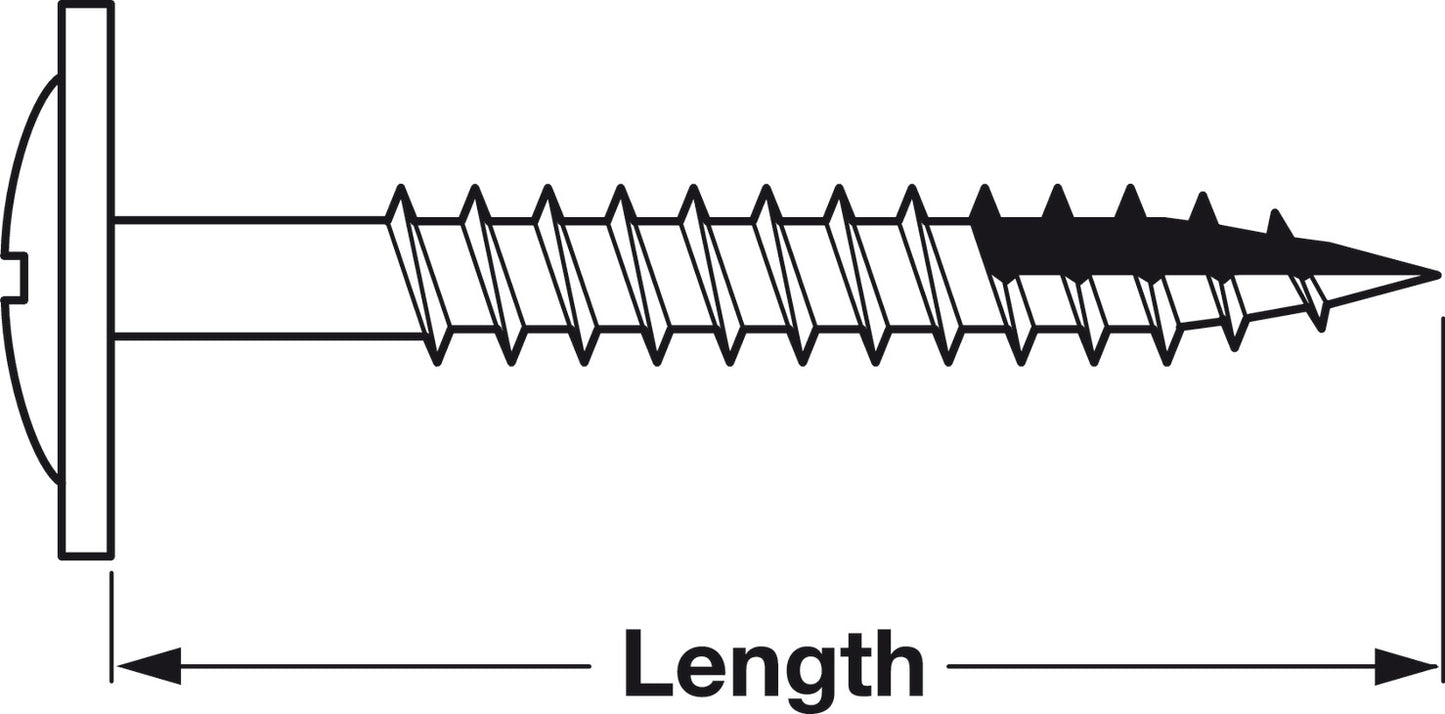 Round Washer Head Screw, Type 17 Threads
