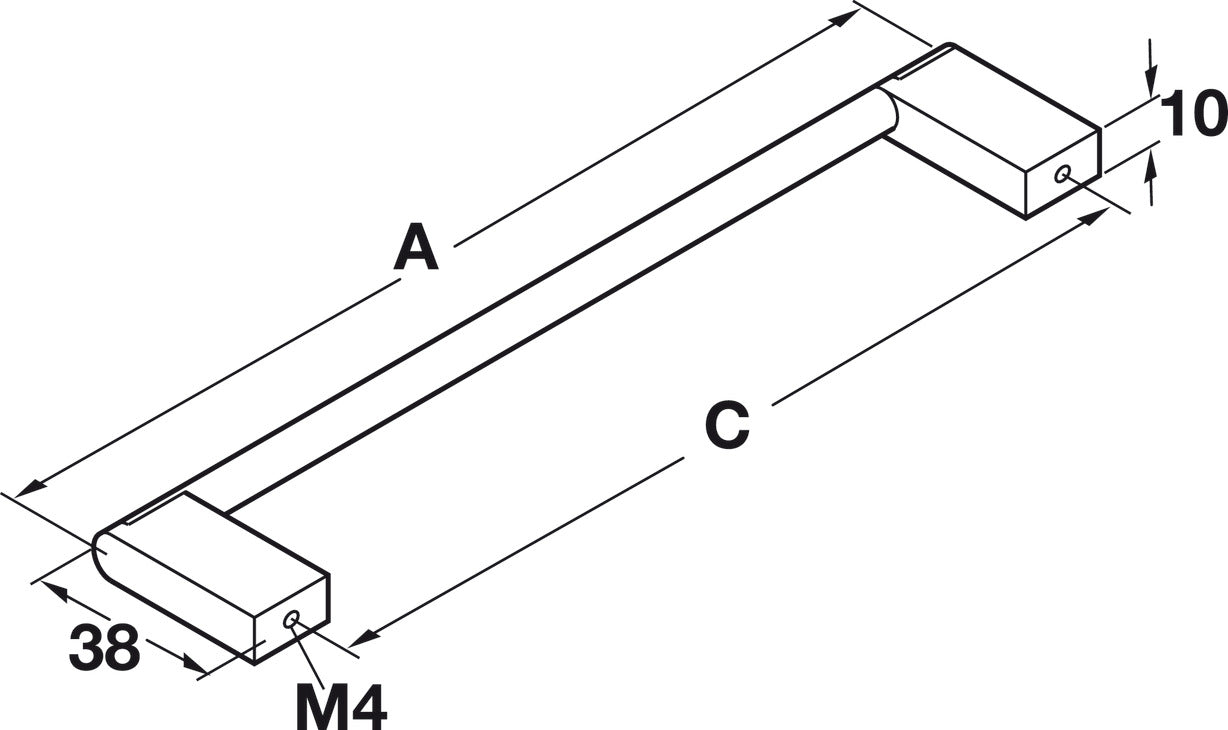 Handle, Stainless Steel, Stainless Steel & Zinc
