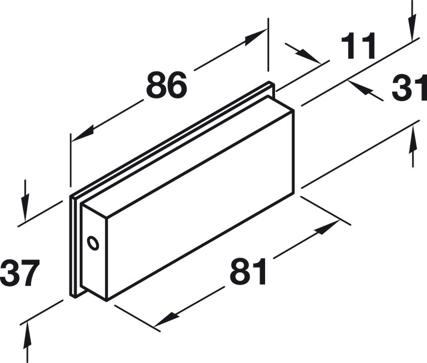 Inset Handle, Matt Nickel & Black, Zinc & Steel