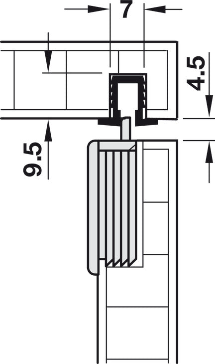 Lower Guide, with Double Bearing Mounted Axle