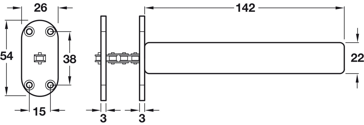 Concealed Jamb Door Closer, Perko R1