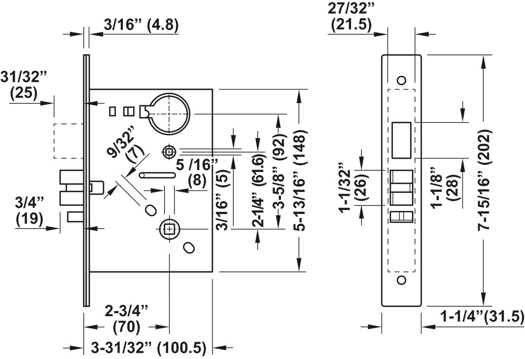 Mortise Lock, DT 750