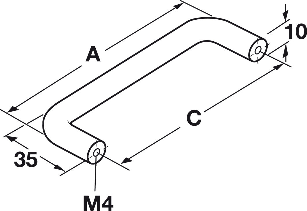 Wire Handle, Matt, Stainless Steel