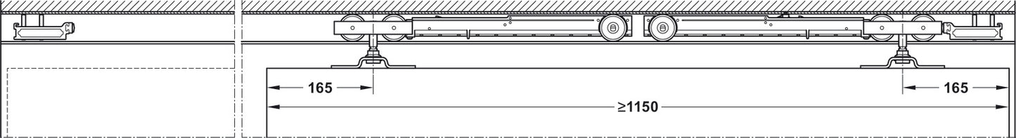 Soft and Self Closing Mechanism, SoftMove 120 for Hawa Junior 120