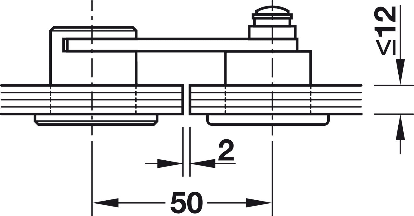 Glass Door Cam Lock, for Double Doors