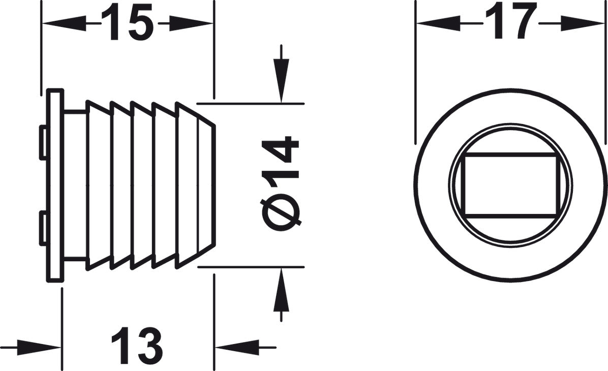 Magnetic Catch, 2.5–3.5 kg Pull, for 13.6 mm Drill Hole