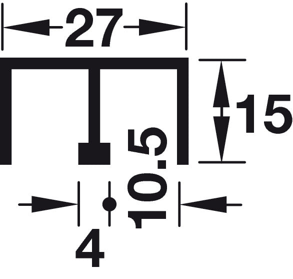 Double Guide track, Top, for Screw Fixing