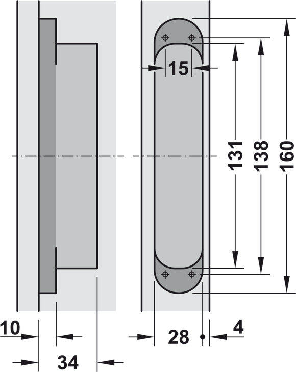 Concealed Hinge, TECTUS TE 340 3D