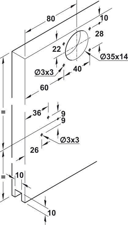Sliding Door Hardware, Hawa Clipo 36 H IF, set