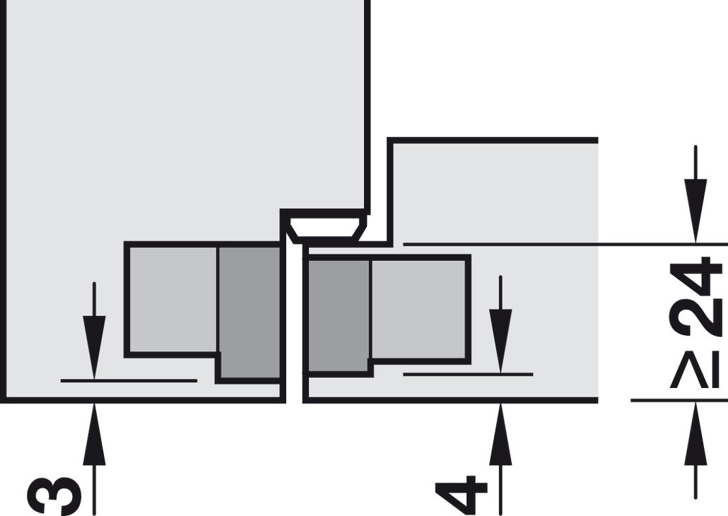 Concealed Hinge, TECTUS TE 240 3D