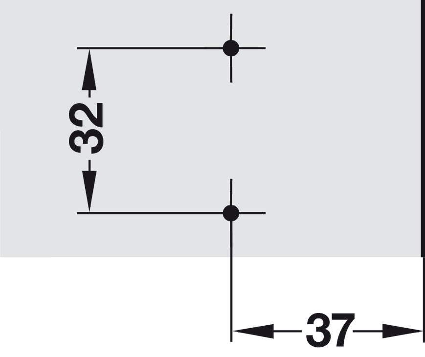 Clip Mounting Plate, Salice, without Pre-Installed Mounting Screws