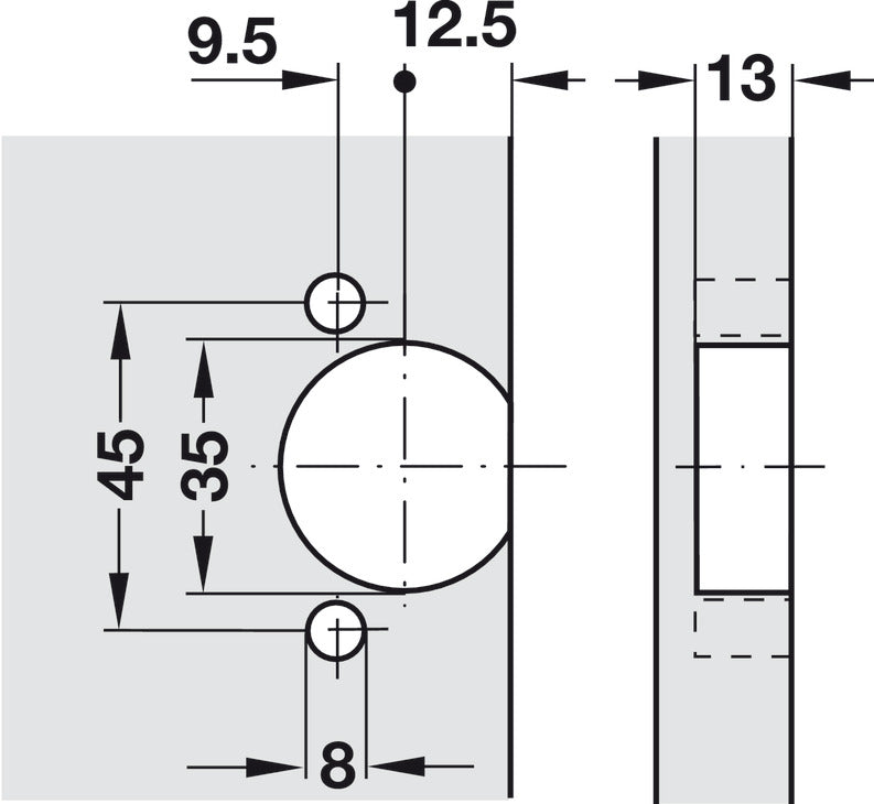 Opening Angle Restraint, Less than 120°, for Aximat® 300
