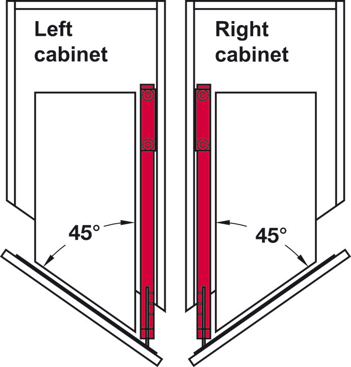Base Pull-Out, 2-Tier, 45°