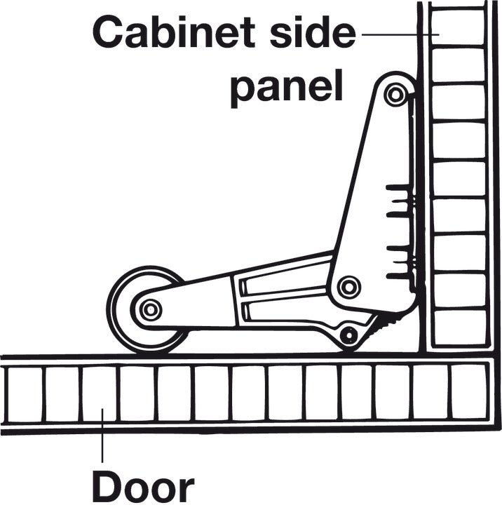 Door Opener, for Hinged Base Cabinet Doors