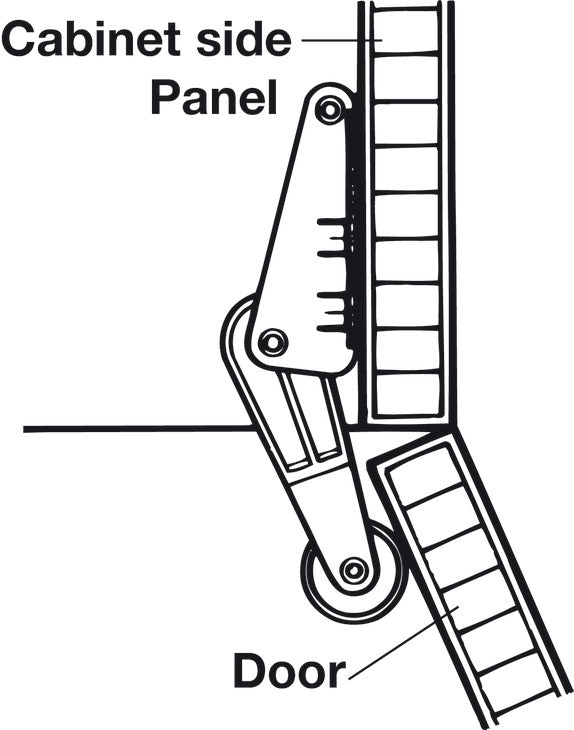 Door Opener, for Hinged Base Cabinet Doors