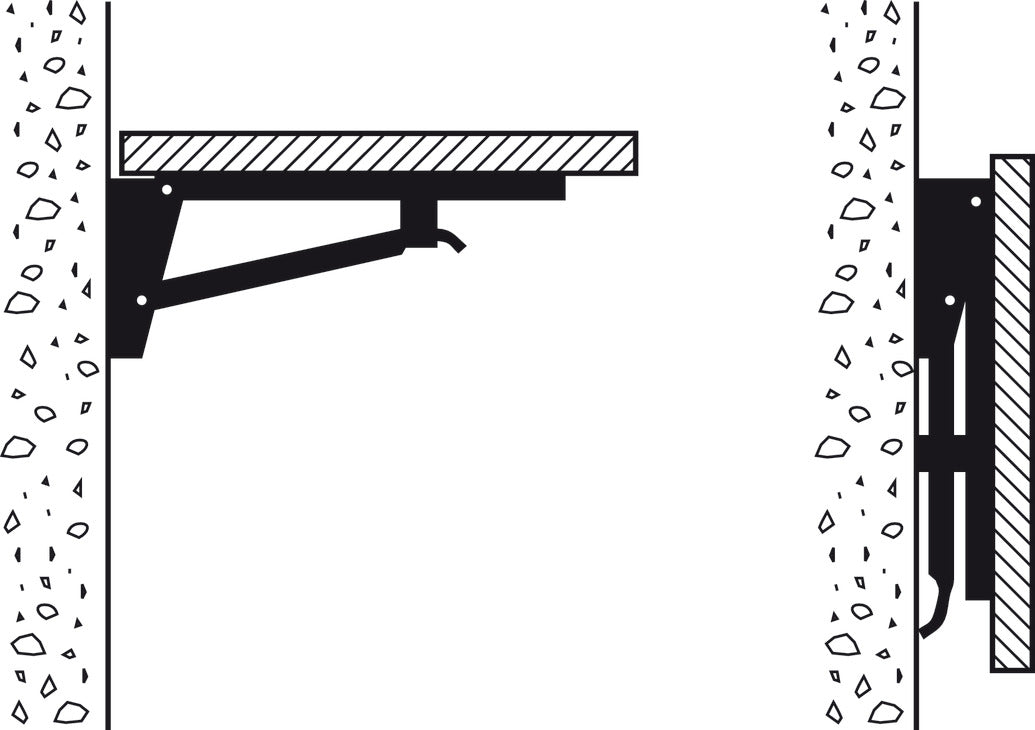 Folding Table Bracket, Hebgo, Light-Duty