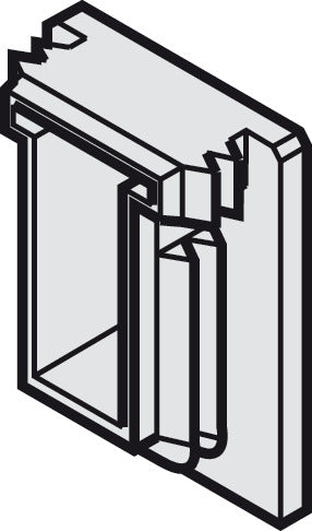 End cap, for Carrier Profile, 20 x 25 mm