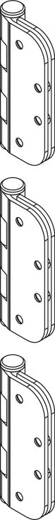 Mortise Straight Hinge Set for Inward Opening