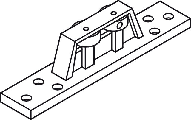Sliding Door Hardware, With 2 Horizontal Offset Wheels