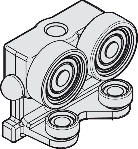 Running Gear, with M8 Screw, with 2 Rollers