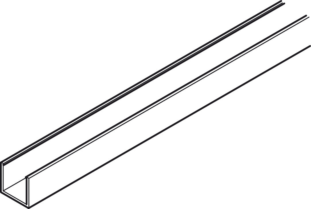 Lower Guide Channel, Aluminum, Anodized