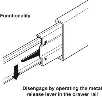 Accuride 7957 Shop Pack Side/Bottom Mounted Slide with Disconnect, Full Extension, 350 lbs Weight Capacity
