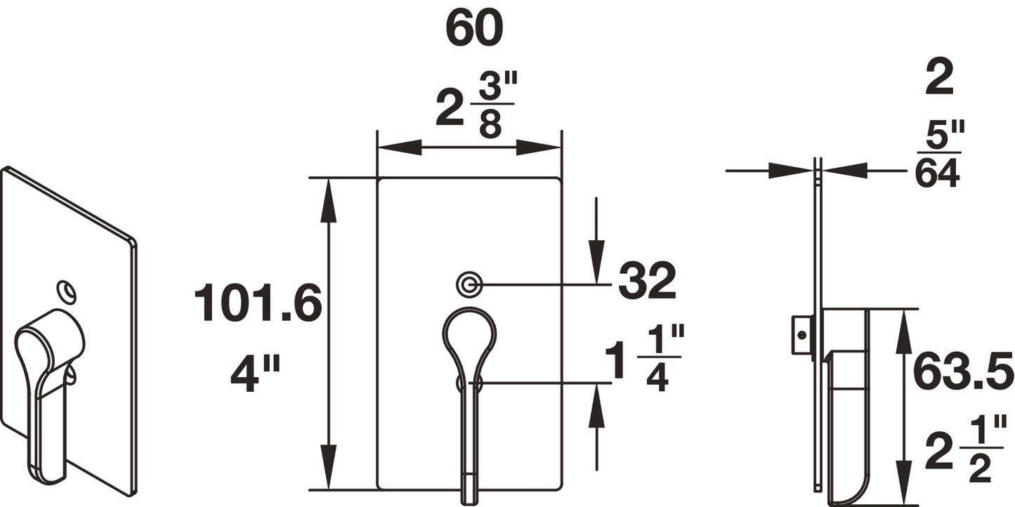 BL100 Privacy Lock, for Sliding Barn Door
