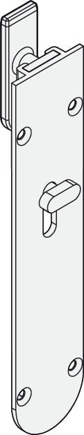 Flush Bolt, Top Mounted, with Offset Bolt, Lockable