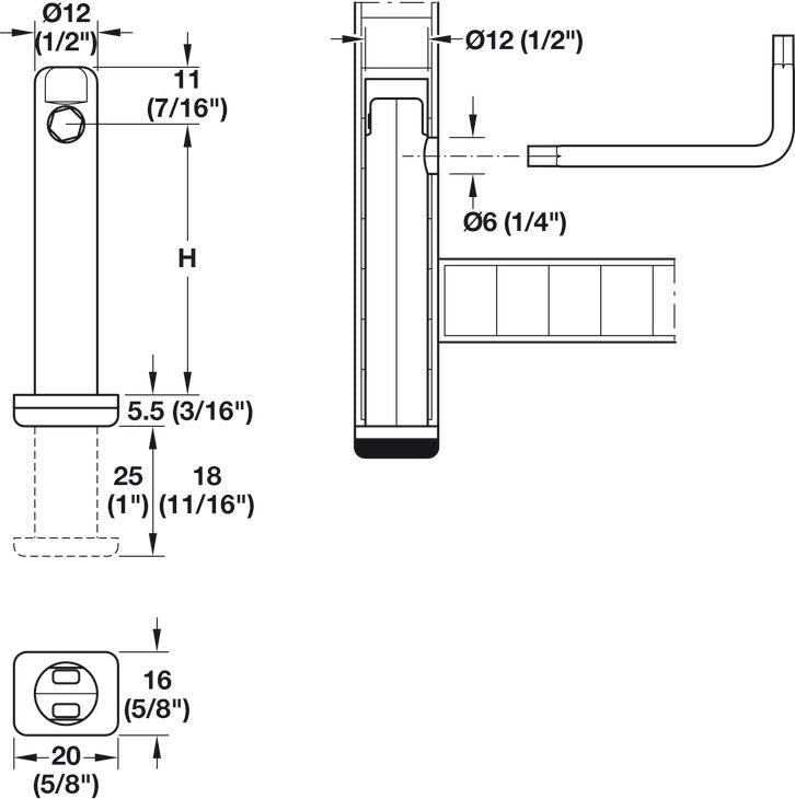 Insert Leveler, Load bearing capacity approx. 300 kg