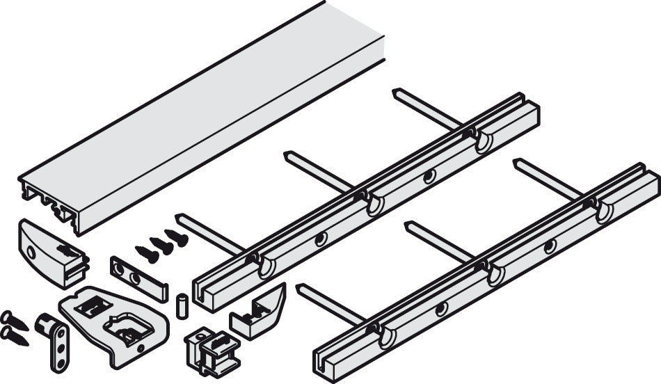 Bottom Profile with Cover Caps, Contact Slope and Drilling Jig, for Concepta 25
