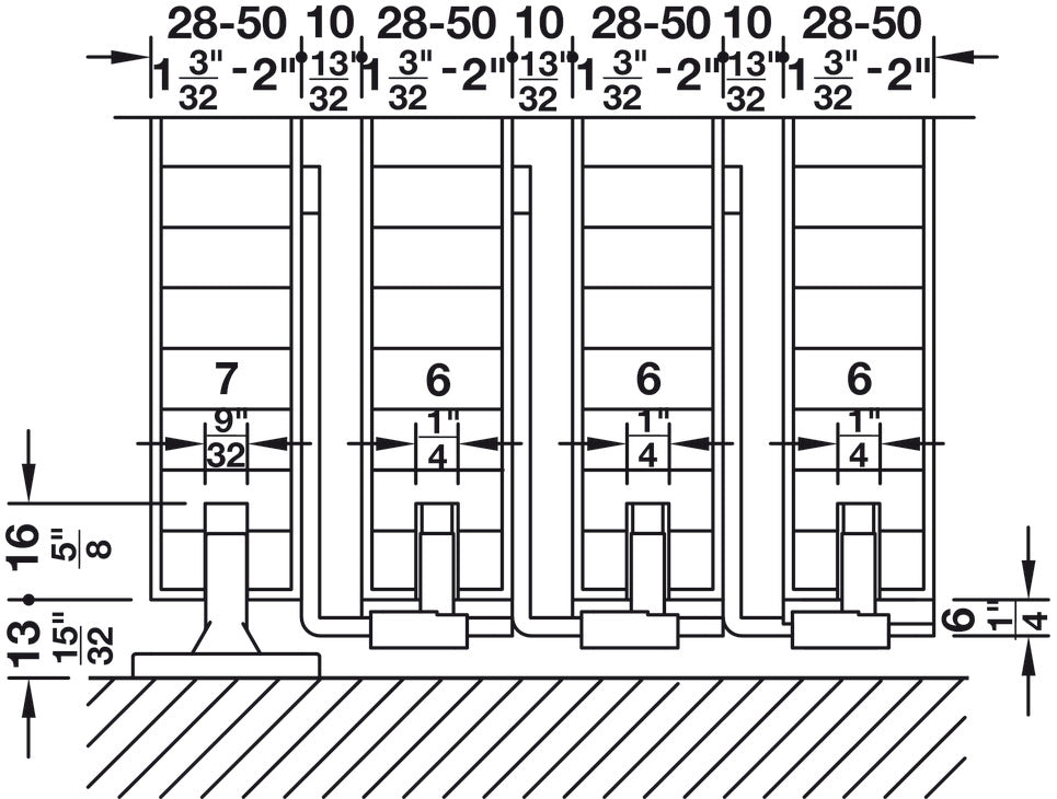 Fitting set, Slido D-Line11 Stacking Additional Set for 50P–120P, 50C–120C and 50I–120I