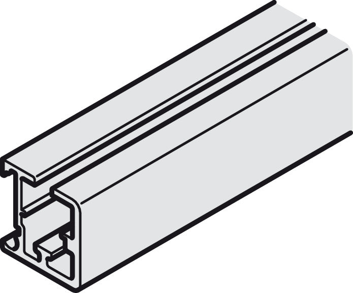 Single Running Track, For clip fixing, 22 x 20 mm (W x H)