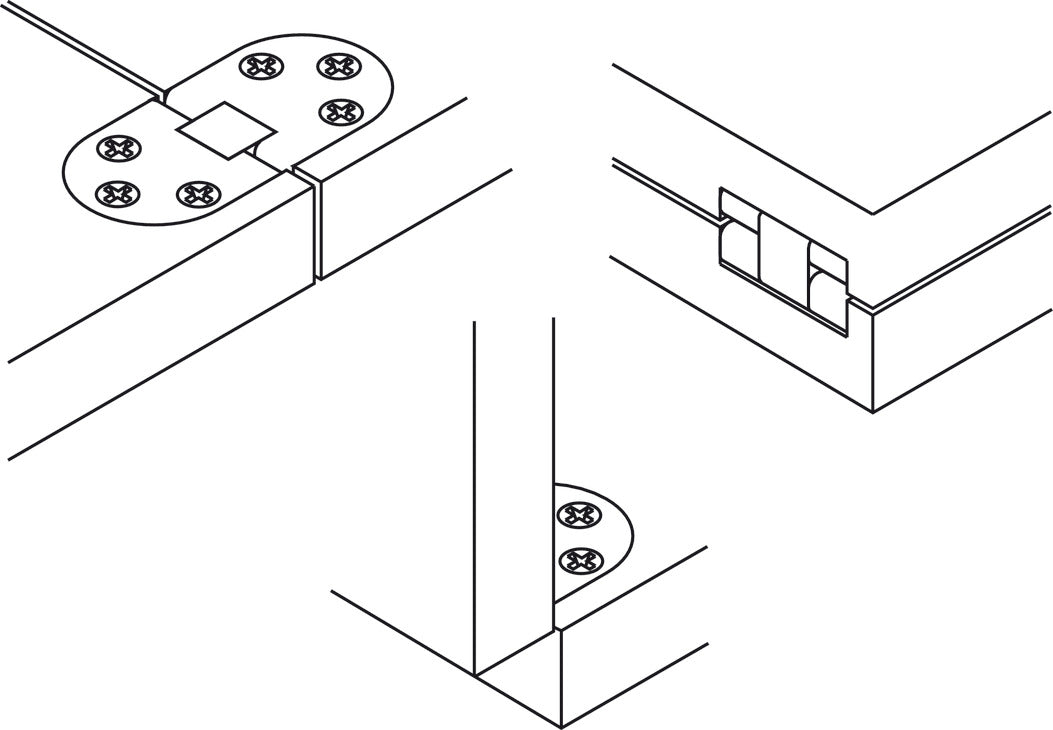 Self-Supporting Hinge, for Folding and Sewing Machine Tables