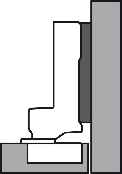 Concealed Hinge, Grass TIOMOS, 110° Opening Angle, Inset Mounting