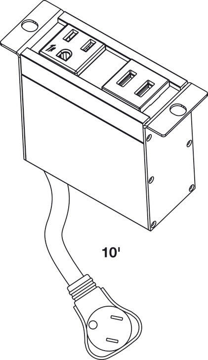 Power and Data Module, Dock 1100, Flush Mount