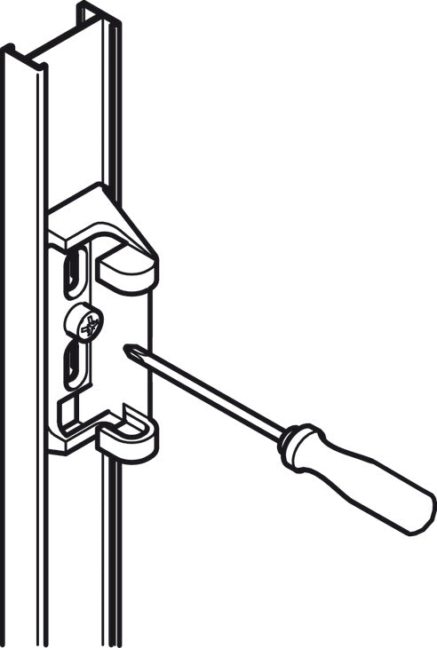 Wall Track, for Shoe Rack 892.12.906