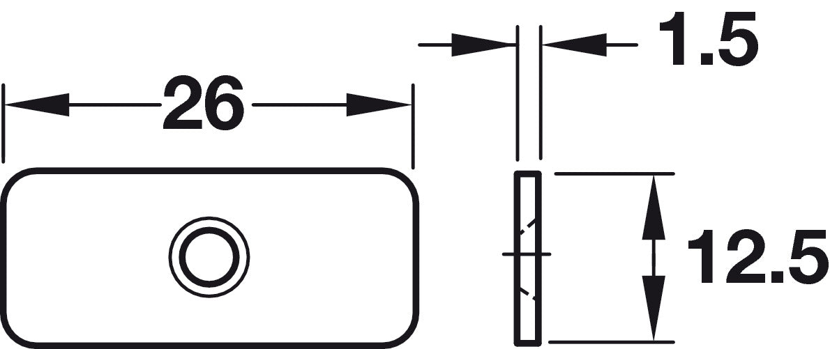 Strike Plate, for Magnetic Pressure Catches