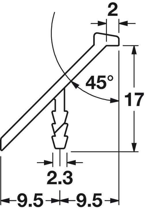 Inset Handle, Satin, Aluminum