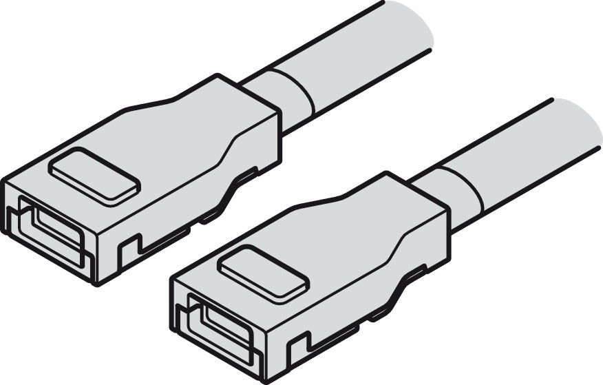 Interconnecting lead, Häfele Loox5, for LED silicone strip light, monochrome, 8 mm (5/16")