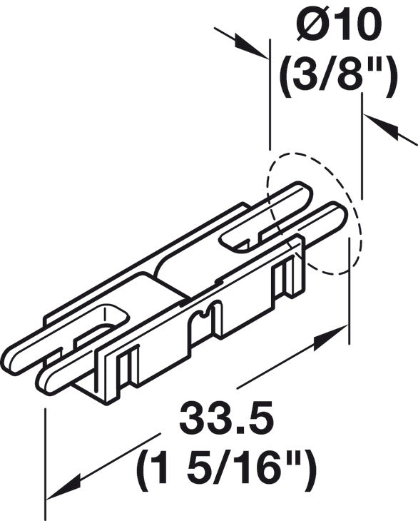 Clip connector, Häfele Loox5 for LED strip light monochrome 5 mm (3/16")