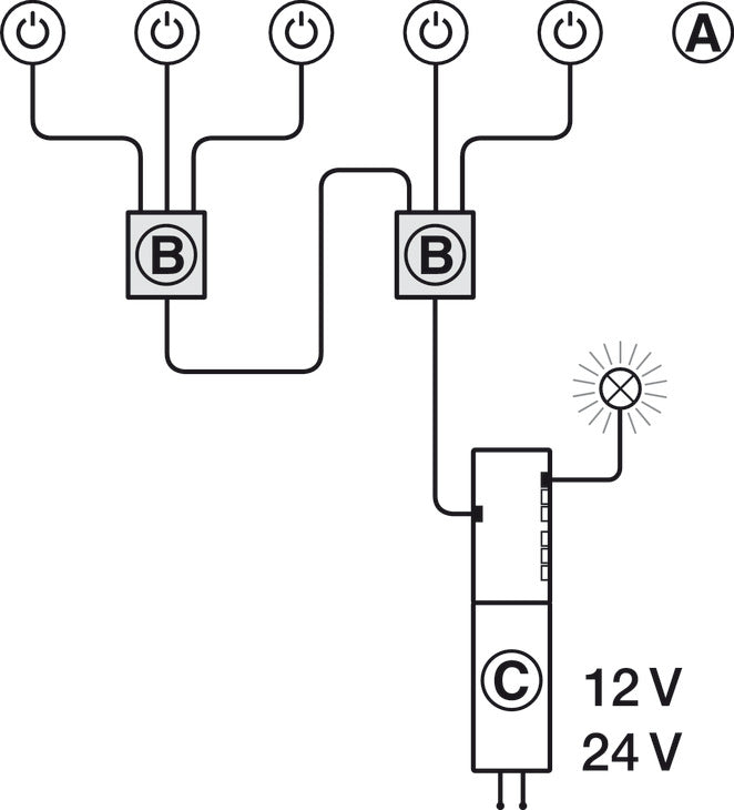 Multi Switch Box, With cross circuit