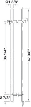 Locking Ladder Pull, Stainless Steel, US32D