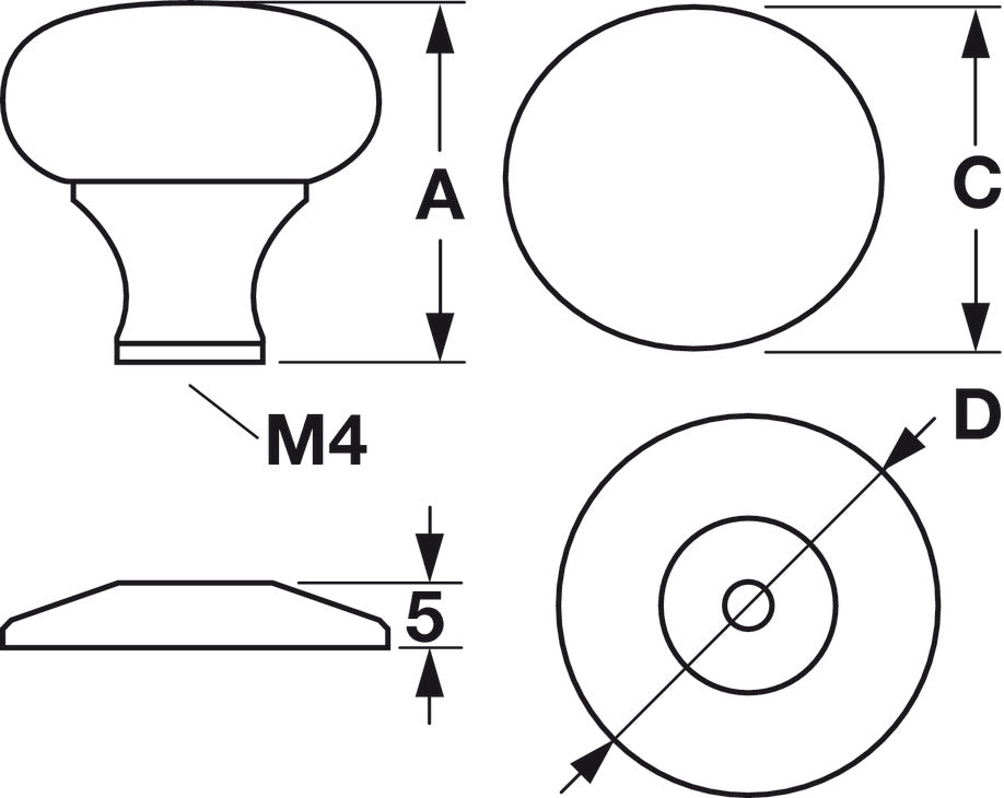 Knob, Brass