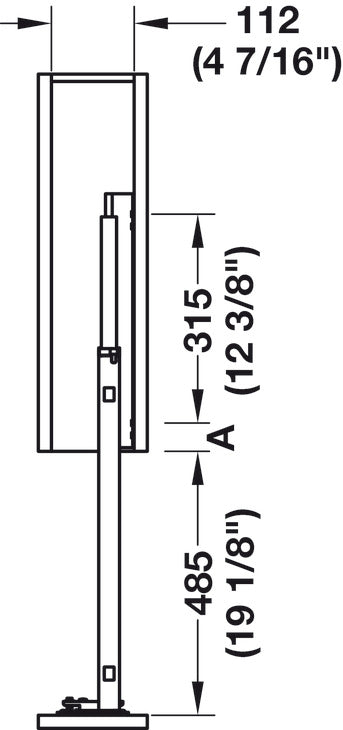 Base Pull-Out, Häfele, for installation behind fronts