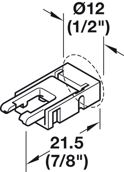 Interconnecting lead, Häfele Loox5 for LED strip light, multi-white, (5/16") 8 mm