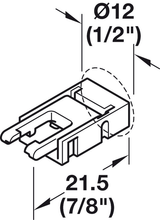 Interconnecting lead, Häfele Loox5 for LED strip light monochrome 8 mm (5/16")